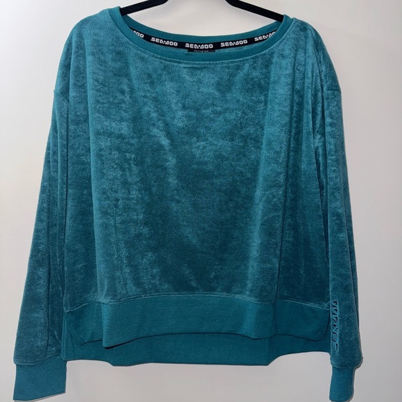 SeaDoo Teal Crew Terry Sweatshirt - Picture 2 of 4
